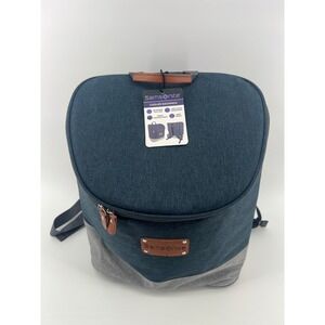 Samsonite Cooler Backpack *NWT* Insulated Lunch Bag Blue Grey Padded Straps